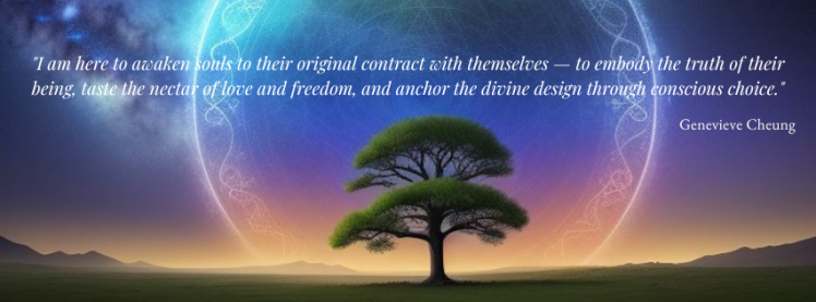 "I am here to awaken souls to their original contract with themselves — to embody the truth of their being, taste the nectar of love and freedom, and anchor the divine design through conscious choice."