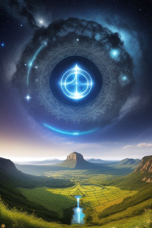 Celestial graphics, ancient symbols, or mystical landscapes that reflect Galactic Astrology expertise, with the zodiac wheel or cosmic constellations. By Genevieve Cheung Becoming Lotus